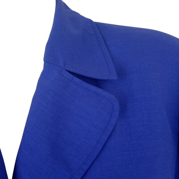 Kasper Royal Blue Button Up Long Sleeve Suit Jacket Blazer Career Business - Picture 2 of 8